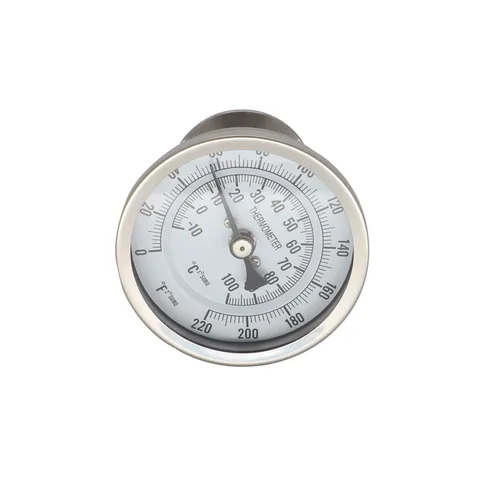 Vista 4 de Termómetro bimetálico de acero inoxidable, vástago de 1.5 "Tri-clamp 4", dial de 3", 0 a 200 grados F