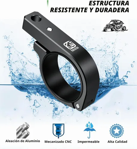 Vista 3 de VAZESWIN 2 PCS Soportes para Barra de Luz UTV, Soportes de Montaje de LED de Aleación de Aluminio Sólido para ATV UTV Camión, Abrazaderas de Barra