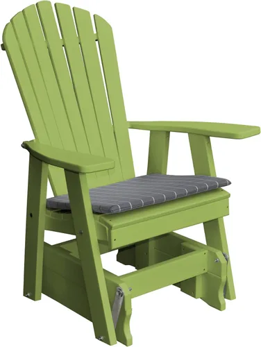 Vista 6 de Furniture Barn USA Poly Adirondack - Silla deslizante color azul Aruba Azul (Aruba Blue)