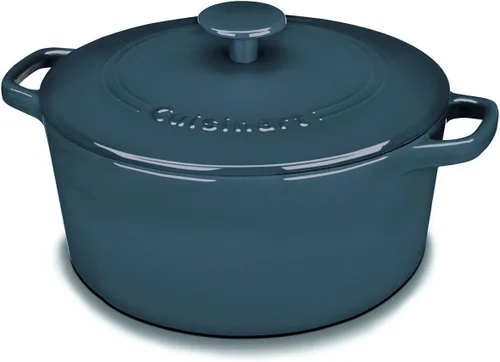 Vista 34 de Cuisinart Freidora de pollo de hierro fundido de 12 pulgadas con tapa, capacidad de 4.5 cuartos de galón, interior esmaltado de porcelana, apta