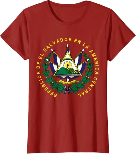 Vista 54 de amdesco Salvador Camisa, salvadoran Escudo de armas playera, mujer L, Blanco