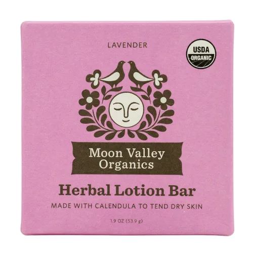 Vista 8 de Moon Valley Organics Barra de Loción Herbal en Bergamota Geranio, Moon Melt Bar, Caléndula y Consuelda, Cera de Abejas, Sana y Restaura la Piel