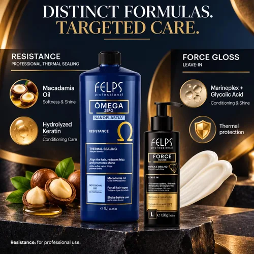 Vista 8 de Kit Felps Professional Omega Zero - Kit de tratamiento de alisado de cabello con nanoplastia Force Gloss sin enjuague, sin formaldehído, 33.81 onzas