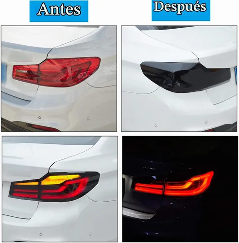 Vista 4 de TOMALL Película de vinilo oscuro negro de 78.7''x12'' para faros de coche, luz trasera, luces antiniebla, tinte autoadhesivo, calcomanías deportivas