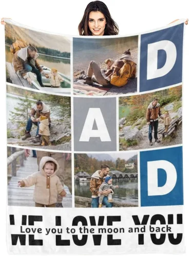Vista 13 de Regalo para mamá y esposa, manta personalizada con 6 fotos, manta personalizada con imagen para familia, amigo, padre, madre, Navidad, cumpleaños