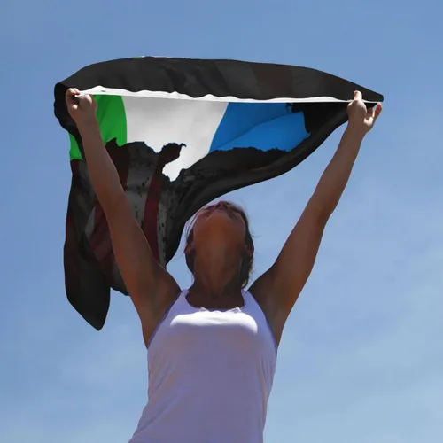 Vista 8 de Sierra Leone Flag Map Premium 2x3FT Flag - Durable and Vibrant Design for Indoor/Outdoor Use
