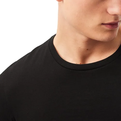 Vista 5 de Lacoste Paquete de 3 camisetas Essentials de cuello redondo de ajuste regular 100% algodón para hombre