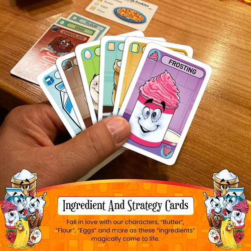 Vista 3 de Hasty Baker Family - Juego de cartas para coleccionar ingredientes y recetas completas, para familias, adultos, niños, a partir de 7 años, de 2 a 6