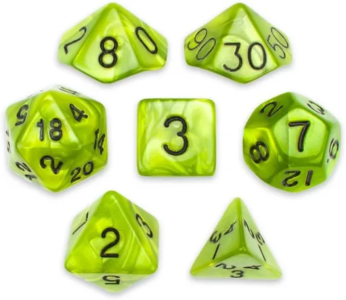 Vista 10 de Wiz Dice Serie II - Juego de dados poliédricos para juegos de rol de mesa de aventura con una bolsa de dados - Juego de dados DND, adecuado