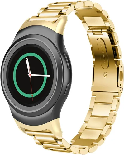 Vista 16 de Correa de reloj de metal compatible con Samsung Gear S2 SM-R720/SM-R730 de ajuste rápido de acero inoxidable correa de repuesto para Gear S2 Negro