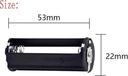 Vista 4 de 3 x 1,5 V AAA Cilíndrico Batería Protectora Soporte de Cove para linterna antorcha, paquete de 2, negro (cabeza plana negro)