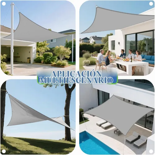 Vista 6 de ECOOPTS - Toldo parasol rectangular, tamaño 8 x 12 pies, impermeable, con protección UV, para patio al aire libre, pérgola, jardín trasero