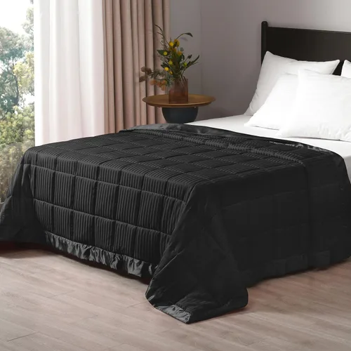 Vista 13 de downluxe - Manta de tamaño King con ribete satinado, edredón ligero alternativo para todas las estaciones, lavable a máquina