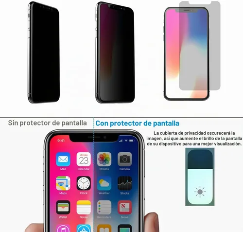 Vista 7 de Protector de pantalla de privacidad de vidrio templado para teléfono celular (negro, paquete de 2), compatible con iPhone 11/XR de 6.1 pulgadas