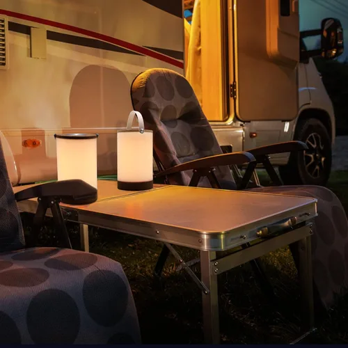 Vista 6 de Facon Linterna LED portátil con interruptor regulable táctil, lámpara inalámbrica recargable con batería para campamento al aire libre, lámpara