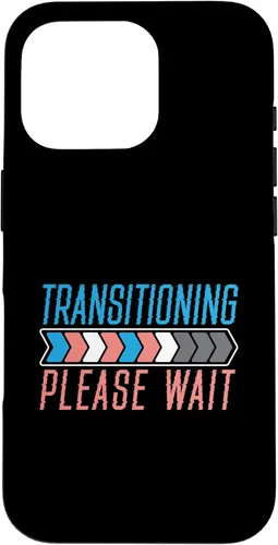 Vista 20 de Funda transgénero LGBTQ para iPhone 16 Transitioning Please Wait Rainbow Pride