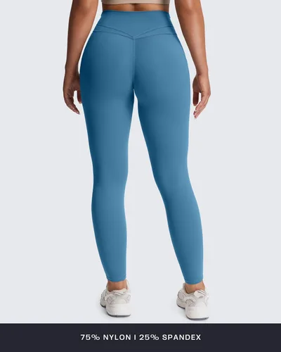 Vista 35 de Aoxjox Trinity - Pantalones de yoga de cintura alta con bolsillos para mujer, control de abdomen, cintura cruzada, leggings de entrenamiento suaves