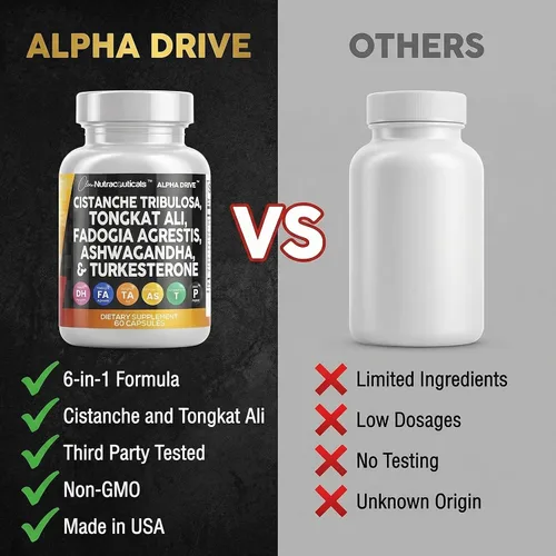 Vista 7 de Cistanche Fadogia Agrestis Tongkat Ali Suplemento para hombres – Cápsulas de turkesterona Ashwagandha con pimienta negra Energy Vitality