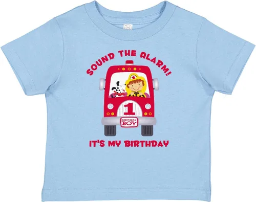 Vista 9 de inktastic Fire Truck 1st Birthday Boy Baby T-Shirt 0020 Blanco