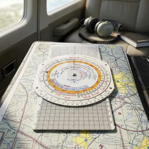 Vista 4 de E6B Flight Computer Aviation Circular Slide Rule for Pilot