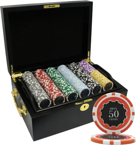 Vista 8 de MRC POKER Eclipse (0.49 oz) [300 piezas] Juego de fichas de póquer con estuche negro de lujo, construcción personalizada disponible