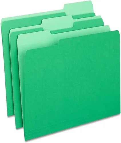 Vista 15 de Staples Carpetas de archivos de colores, tamaño carta, diseño de pestaña superior de 3 pestañas, papel duradero de 10.5 puntos, paquete de 100