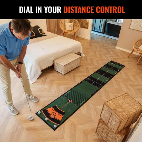 Vista 5 de WELLPUTT - Alfombrilla de entrenamiento de golf para putting - 13 pies verde
