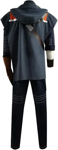 Vista 3 de GLEST Disfraz de Cal Kestis de la orden caída, disfraz de Jedi, uniforme para hombre, Halloween