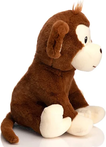 Vista 3 de HollyHOME Monkey Stuffed Animal, Cute Cuddly Stuffed Monkey Plush,12” Brown Marrón