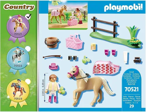 Vista 3 de Playmobil Pony de montar alemán coleccionable