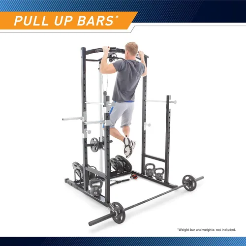 Vista 7 de Marcy Strength Training Home Gym Cage with Pulley System for Weightlifting, Bodybuilding, Full Body Workout Equipment for Home Exercise