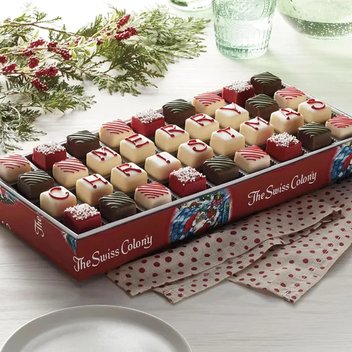 Vista 4 de The Swiss Colony 25 productos ideales para Navidad - Carnes de salchicha surtidas, bloques de queso y untables, variedad de chocolates dulces