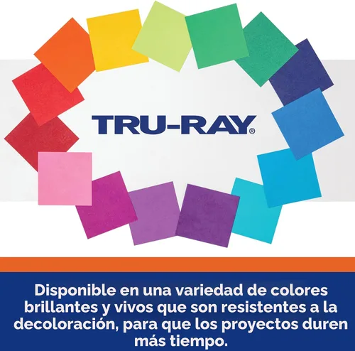Vista 2 de Tru-Ray Papel de construcción P103031, 10 colores clásicos, 9 x 12 pulgadas, 50 hojas