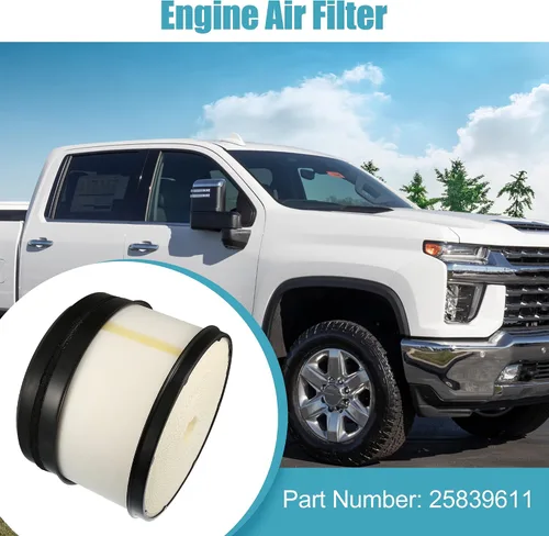 Vista 2 de X AUTOHAUX Filtro de aire de motor de automóvil 25839611 para Chevrolet Silverado 2500 3500 HD 2006-2011 para GMC Sierra 2500 3500 HD 6.6L Diesel
