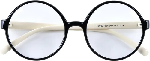 Vista 5 de Anteojos con marco redondo retro y lente transparente de moda, de 2 pulgadas, de Agstum