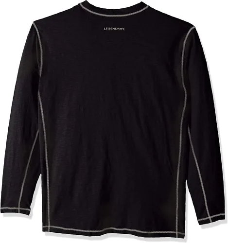 Vista 2 de Legendary Whitetails - Camiseta estilo Henley de Maverick Slub para hombre