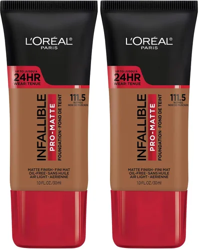 Vista 15 de L'Oreal Paris Cosmetics Makeup Infallible Pro-Matte - Base líquida de larga duración, True Porcelain, 1 onza líquida.