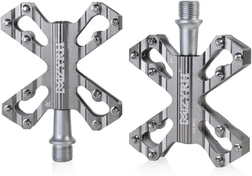 Vista 8 de ThinkTop 3 Cojinetes Ultraligero MTB BMX Road Mountain Bike Pedales Plataforma Plana Aluminio Sellado Ever Lubrique Teniendo Eje 9/16 Pulgadas