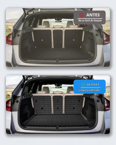 Vista 2 de Forros de Carga Alfombrilla de Respaldo para BMW X1 Accesorios 2023-2025 con Gancho y Velcro Alfombrilla de Maletero Trasero Protector de Cubierta