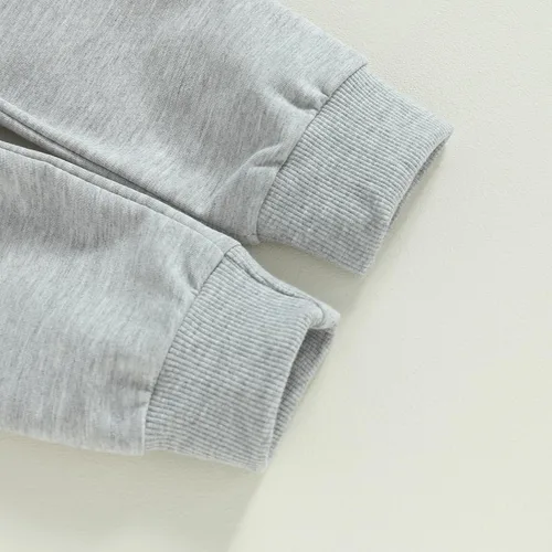 Vista 6 de Conjunto de ropa deportiva de manga larga con cuello redondo y pantalones para bebé niño