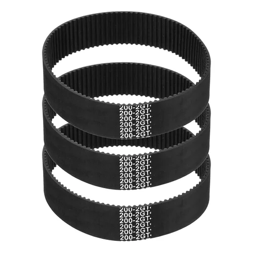 Vista 37 de MECCANIXITY 3.780 in GT-2 correa dentada, 5pcs 0.354 in ancho 0.079 in paso impresión 3D GT-2 correa dentada caucho de bucle cerrado, negro