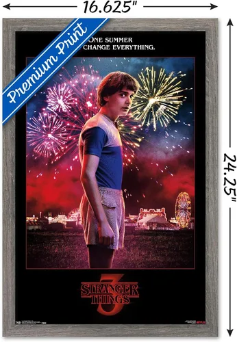 Vista 3 de Trends International Netflix Stranger Things: Season 3 - Póster de pared de Will Wall, 14.725 x 22.375 pulgadas, versión enmarcada de madera
