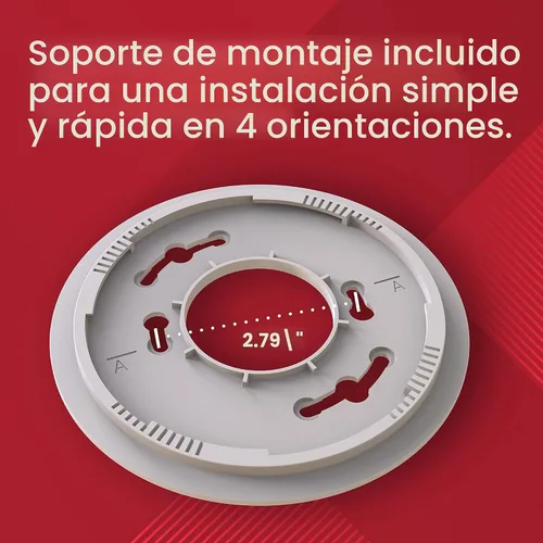 Vista 8 de Kidde Detector de humo y monóxido de carbono cableado, batería de reserva AA, interconectable, indicadores de luz de advertencia LED