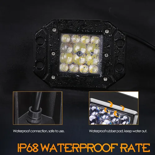 Vista 7 de Nirider - Cápsulas LED de montaje empotrado, 2 piezas de luces de parachoques de 84 W, luces de conducción de haz puntual de 5 pulgadas, barra