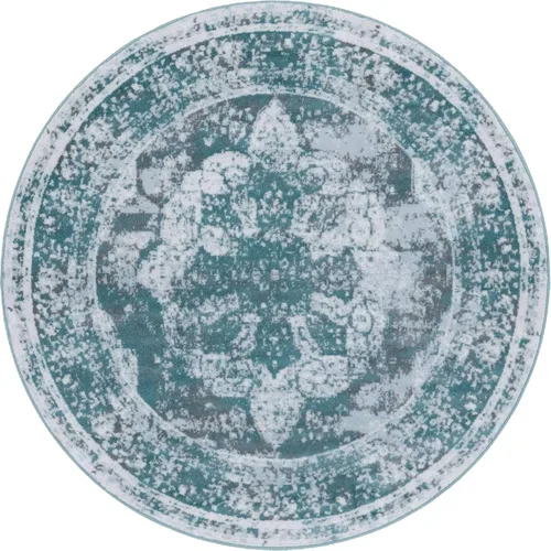 Vista 139 de Unique Loom Sofia Collection - Alfombra de área - Salle Garnier (3' 3" x 5' 3" Rectángulo, Turquesa/Azul)