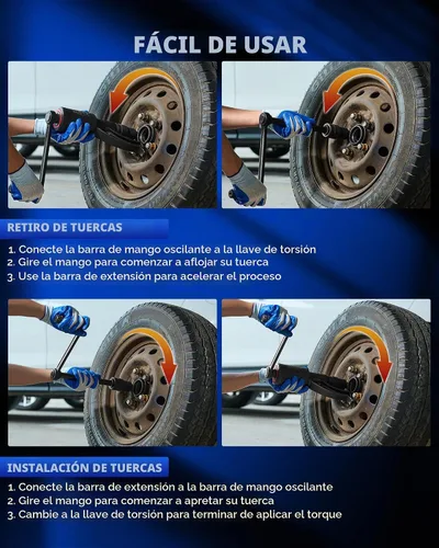 Vista 4 de Orion Motor Tech Multiplicador de par de 5,015.42 ft·lbs de accionamiento de 1" de 11 piezas Negro