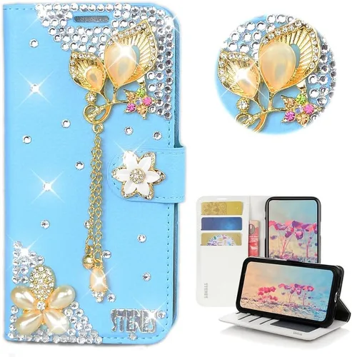 Vista 2 de Bling SSBLDwSPCPSeries-20 - Funda de piel con tapa y protector de pantalla y cable