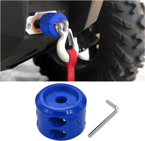 Vista 13 de Bittwee - Tapón de caucho para cabrestante de coche para ATV UTV camión, protector de gancho de cable para cuerda sintética, amortiguador de golpes