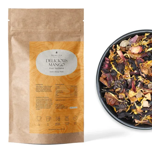 Vista 47 de Prime Tea Grandma's Fruit Basket – Exquisita fruta tisana, hojas sueltas orgánicas de primera calidad, deliciosa mezcla de té de hierbas, natural