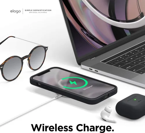 Vista 7 de elago Funda magnética de silicona compatible con MagSafe compatible con iPhone 12 y compatible con iPhone 12 Pro de 6.1 pulgadas, imanes integrados